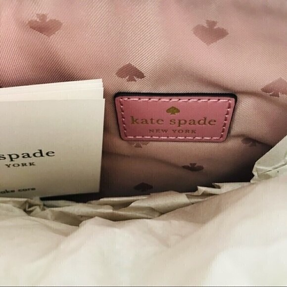 New! Kate Spade New York Ivy Street Amy Rose Lip Balm Pink Leather Crossbody Bag - Picture 8 of 10
